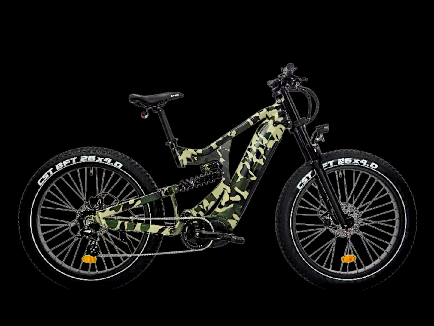 JB-TDE58Z-F Mid-Drive Long Range eBike in Green Camo from $79/month