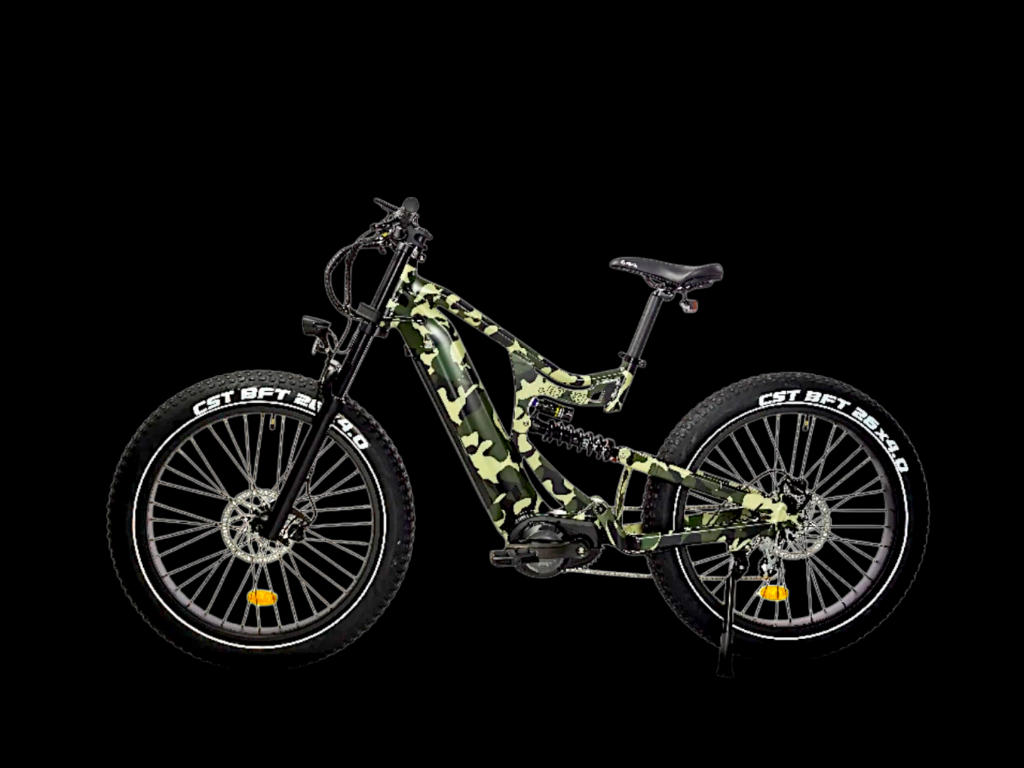 JB-TDE58Z-F Mid-Drive Long Range eBike in Green Camo from $79/month