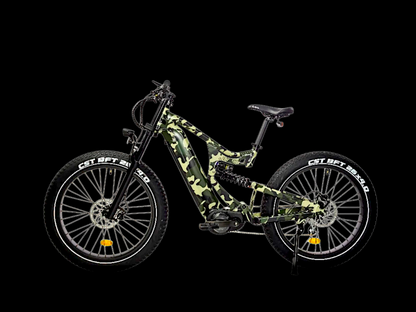 JB-TDE58Z-F Mid-Drive Long Range eBike in Green Camo from $79/month
