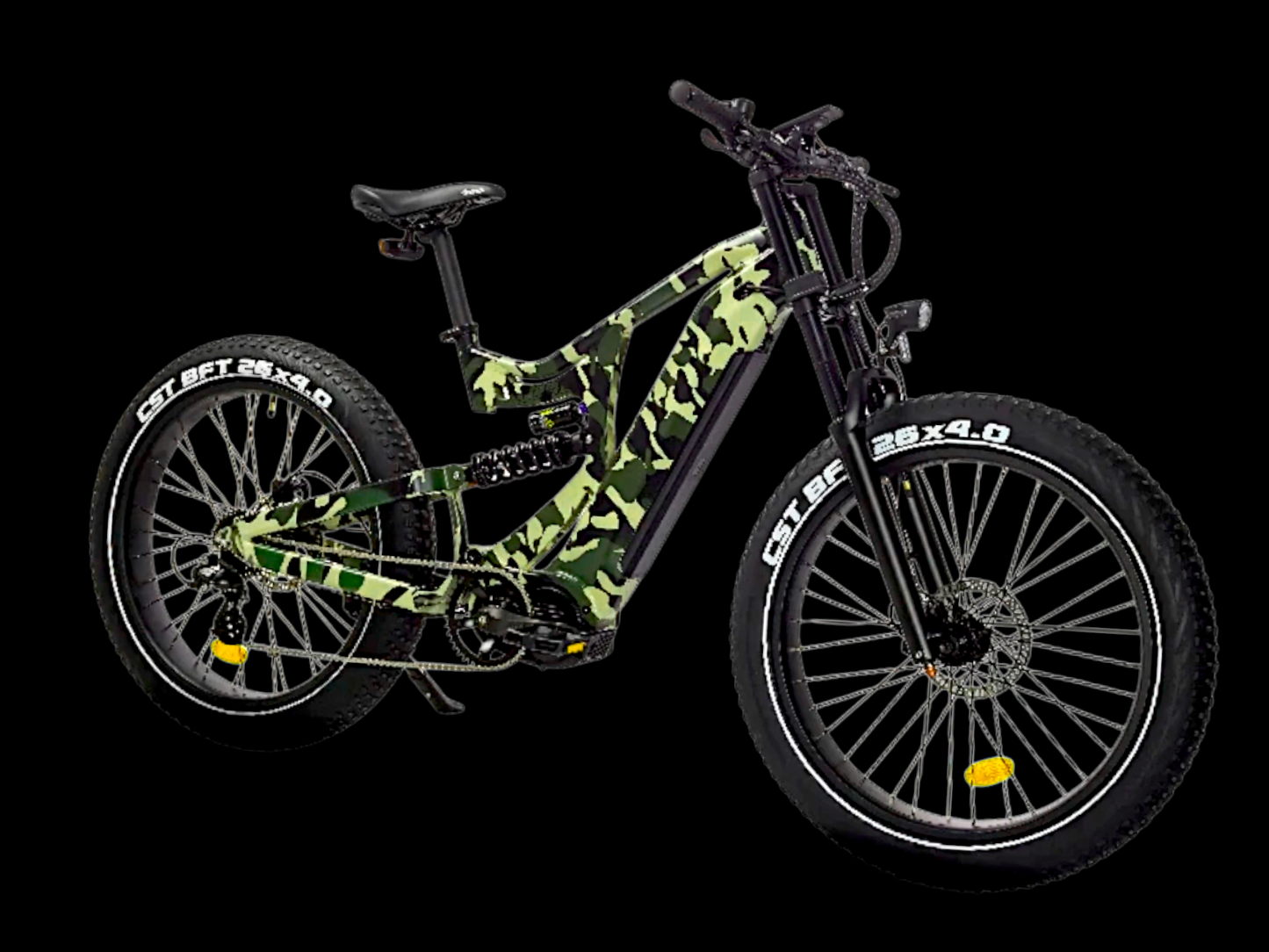 JB-TDE58Z-F Mid-Drive Long Range eBike in Green Camo from $79/month